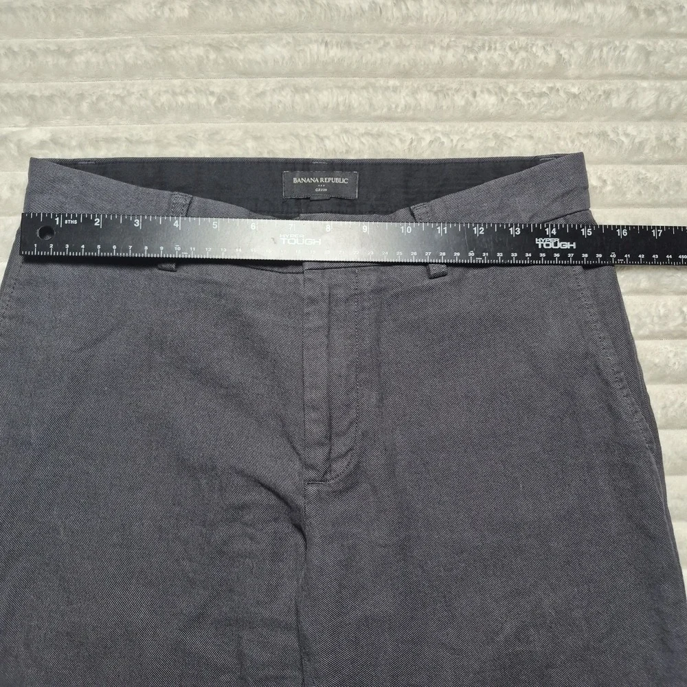 Banana Republic Gavin Straight Fit Chinos Mens 30x30 Charcoal Gray Cotton Pants